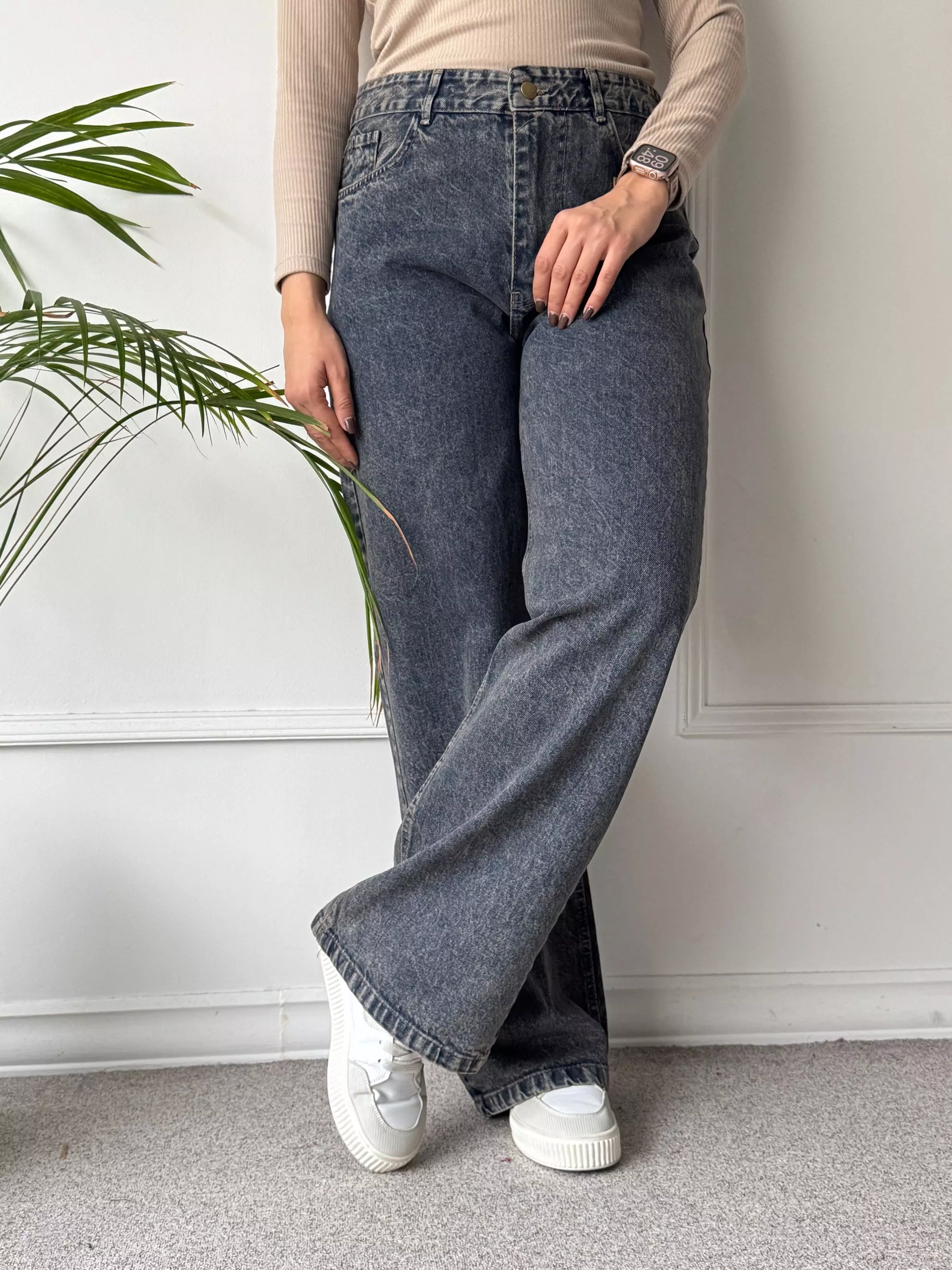 شلوار جین نیم بگ